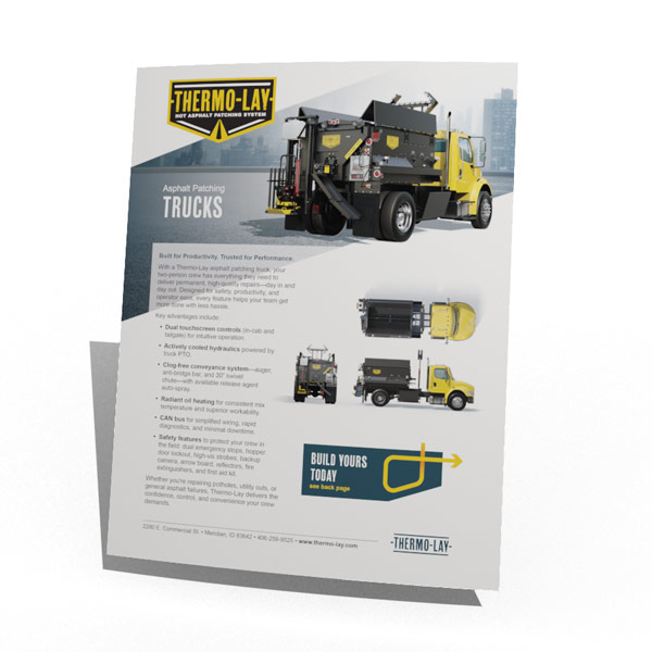 Thermo-Lay truck specifications and options page.